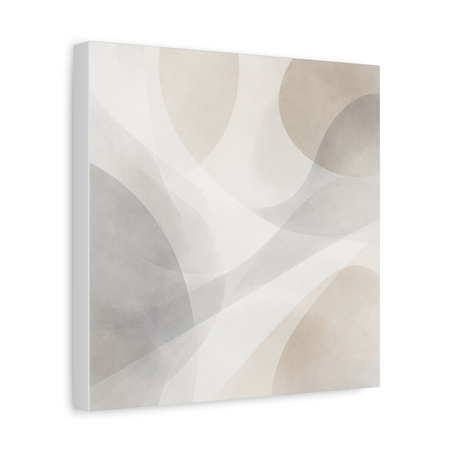 Neutral Abstract Organic Shapes Matte Canvas