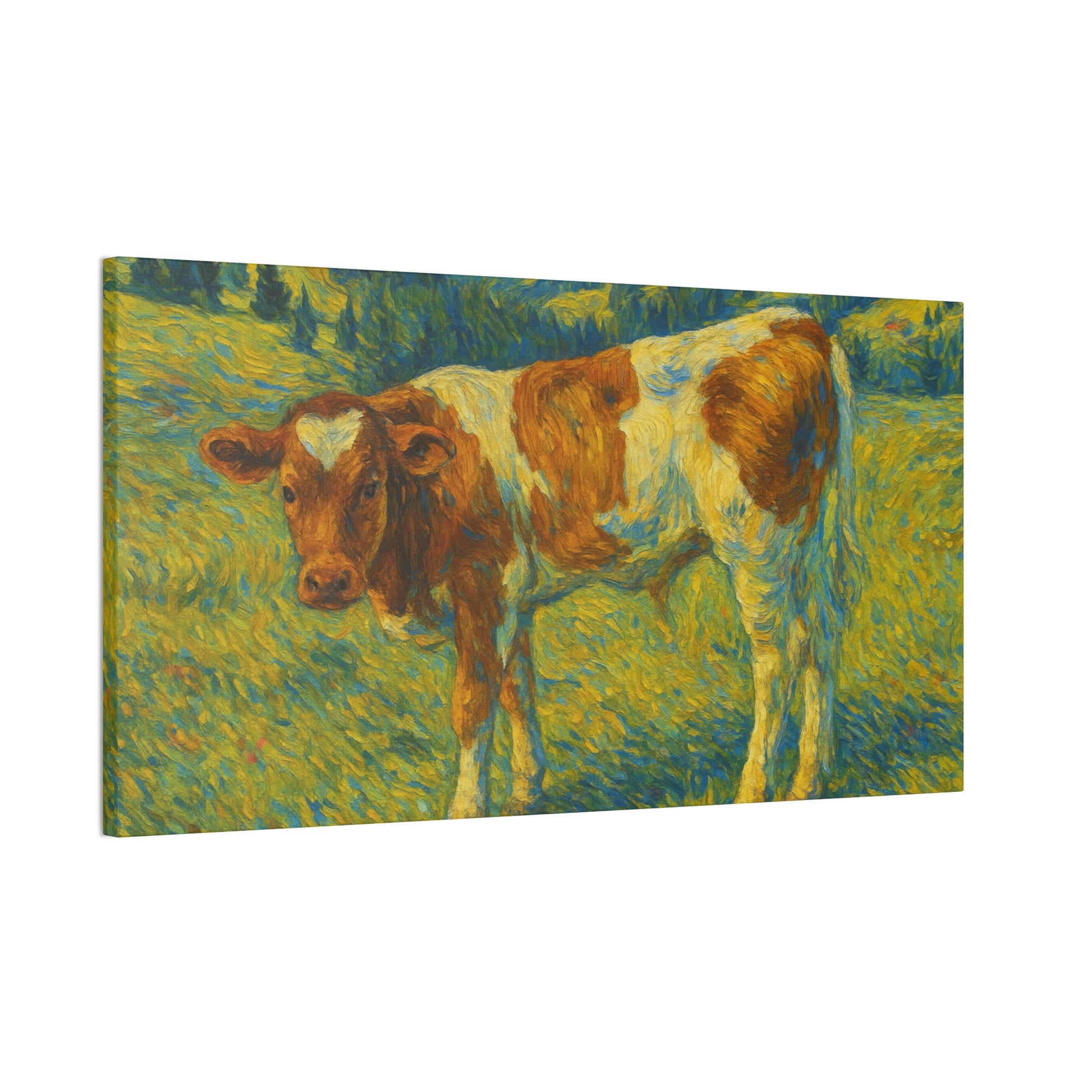 Cow Art Canvas Print, Rustic Farmhouse Decor, Animal Lover Gift, Country Wall Art, Thoughtful Homewarming - TRV