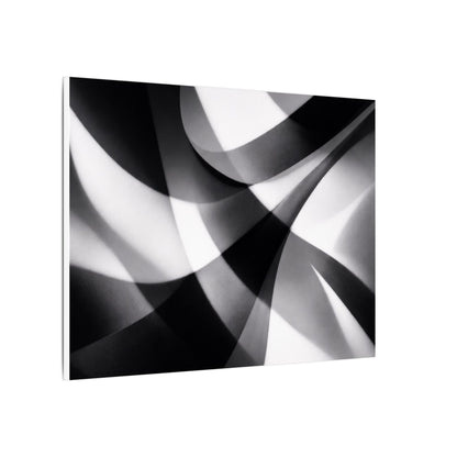 Abstract Black and White Swirl Matte Canvas