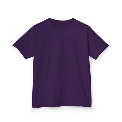 Cute Kids Heavy Cotton Tee - K-Pop Inspired Love Gesture
