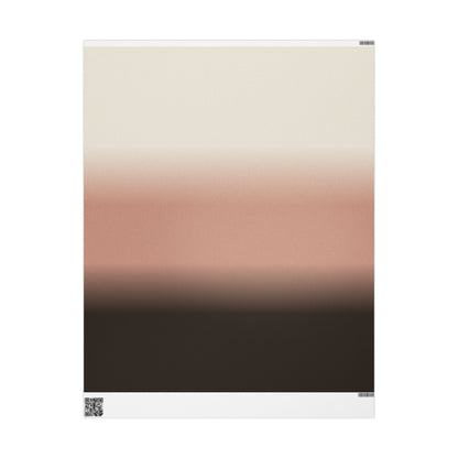 Neutral Ombre Gradient Wrapping Paper Roll — Minimal Beige to Brown Gift Wrap for Weddings, Birthdays & Everyday