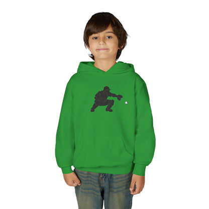 Youth Baseball Catcher Hoodie, Sporty Sweatshirt for Kids, Perfect Gift for Young Athletes, Team Spirit Gear, Sports Event Apparel
