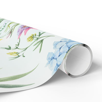 Floral Peony Wrapping Paper Roll — Watercolor Garden Gift Wrap for Mother's Day & Spring Celebrations