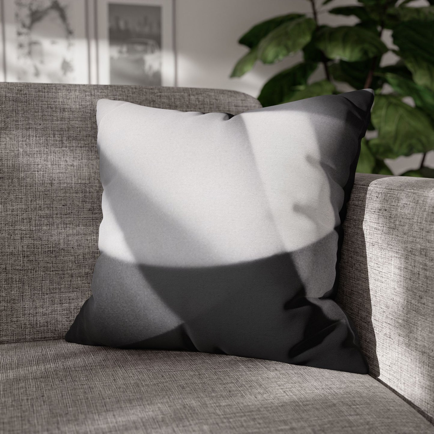 Abstract Black and White Photo Pillowcase, Square Pillowcase