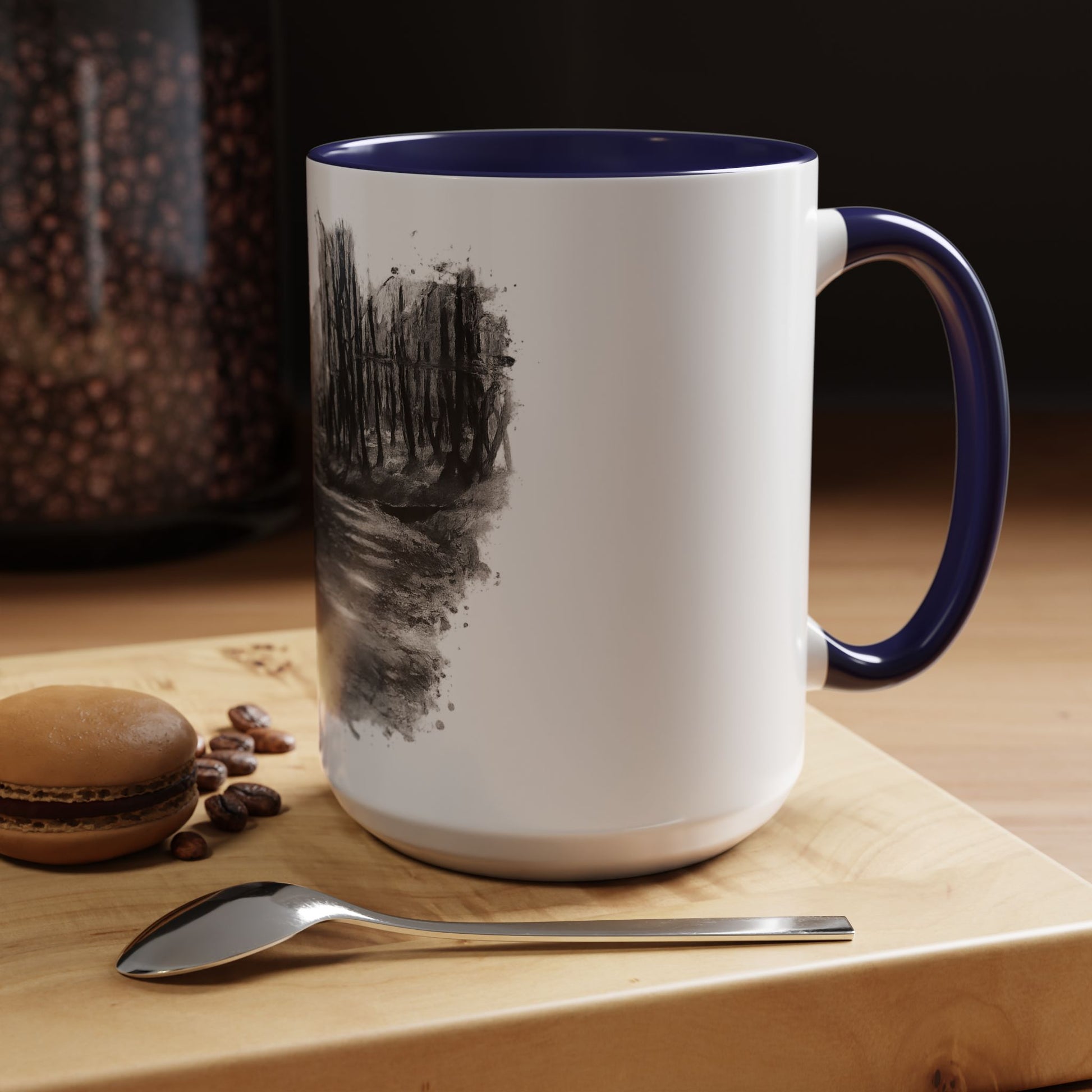 Moody Abstract Forest Coffee Mug | Unique Gift for Nature Lovers, Cozy Home Decor, Perfect for Coffee, Tea, and Hot Chocolate - TRV