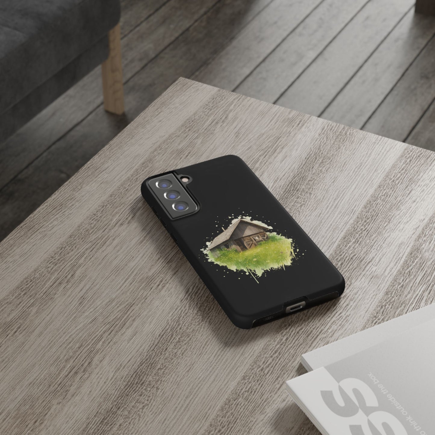 Rustic Farmhouse Phone Case, Cute Cottage Design, Tough Cases for Nature Lovers, Eco-Friendly Gift, Customizable Tech Accessories - TRV