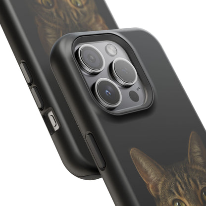 Magnetic Impact-Resistant Phone Case — Realistic Tabby Cat Portrait