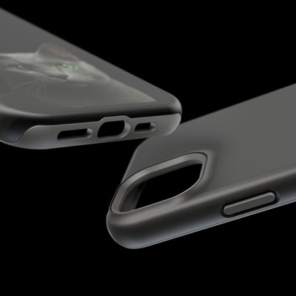 Russian Blue Cat Phone Case — Magnetic Impact-Resistant iPhone Cover