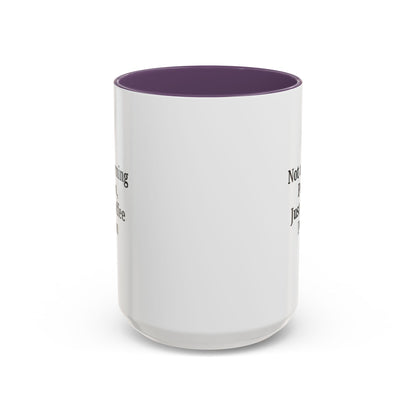 Ceramic coffee mug with "Not a Morning Person, Just a Coffee Person" printed design, ideal for hot beverages and daily use.