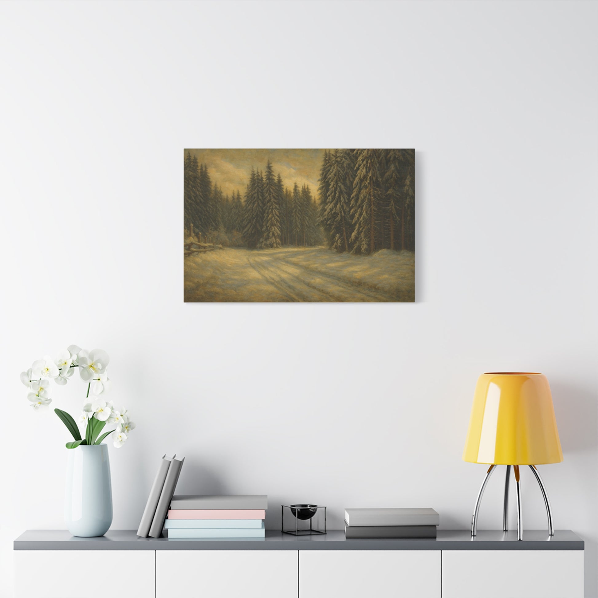 Scenic Forest Canvas Art, Nature Decor for Home, Cozy Wall Art, Perfect Gift for Nature Lovers, Rustic Cabin Decor, Winter Landscape Print - TRV