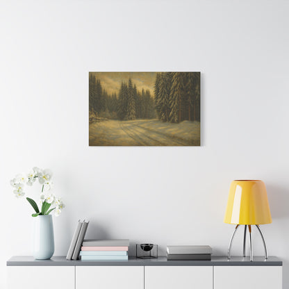 Scenic Forest Canvas Art, Nature Decor for Home, Cozy Wall Art, Perfect Gift for Nature Lovers, Rustic Cabin Decor, Winter Landscape Print - TRV