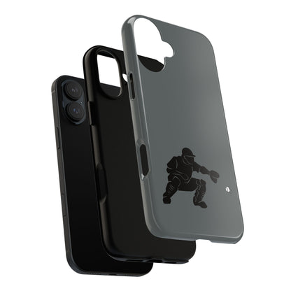 Printify baseball catcher phone case, tough protective cover with detailed baseball glove and ball design for iPhone or Android.