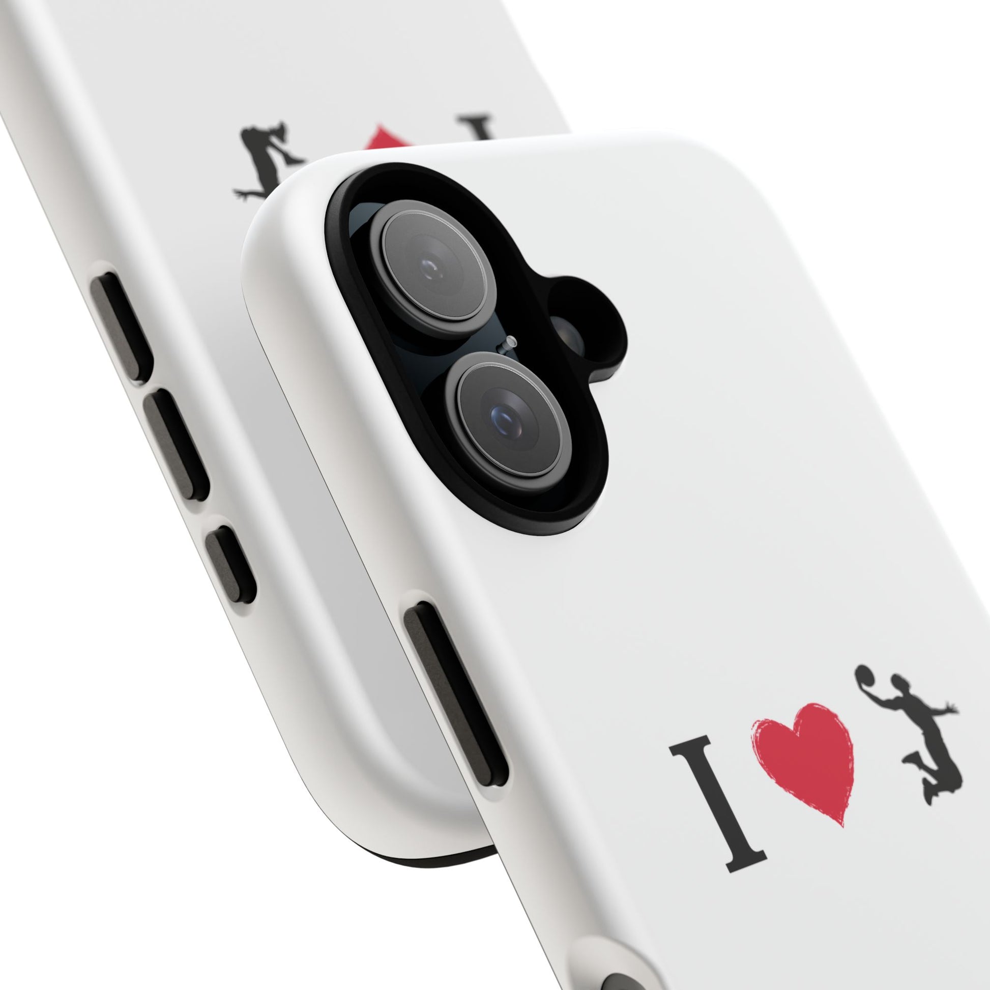 I Love Basketball Phone Case, Sporty Cell Cover, Basketball Gift for Players, Tough Cases, Love for Sports Accessories - TRV