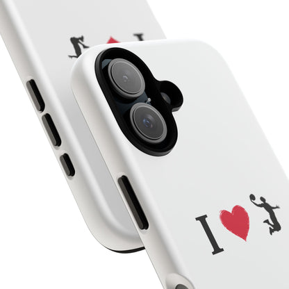 I Love Basketball Phone Case, Sporty Cell Cover, Basketball Gift for Players, Tough Cases, Love for Sports Accessories - TRV