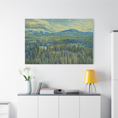 Scenic Landscape Canvas Print, Rustic Home Decor, Wall Art for Nature Lovers, Gift for Art Enthusiasts, Serene Forest Artwork - TRV