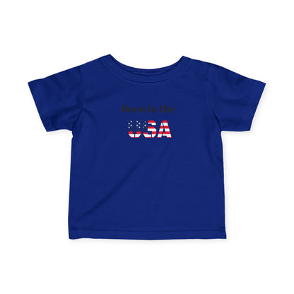 Patriotic Infant Tee - Born in the USA Apparel, Baby Gifts, 4th of July Outfit, Newborn Clothing, Toddler Shirt, Independence Day