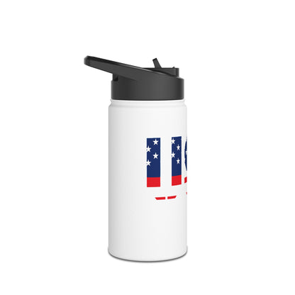 USA Flag Stainless Steel Water Bottle — Patriotic Travel Flask