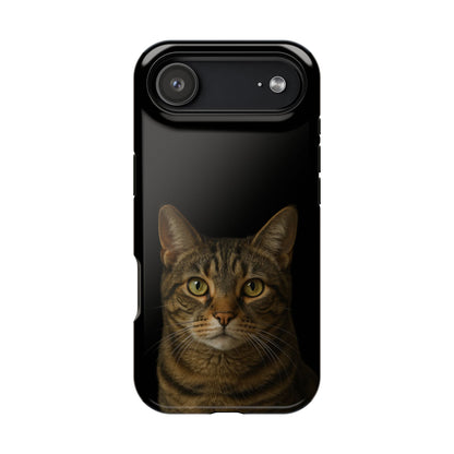 Magnetic Impact-Resistant Phone Case — Realistic Tabby Cat Portrait