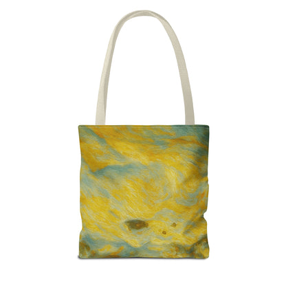 Eco-friendly canvas tote bag with an artistic abstract design, ideal for beach or casual outings.