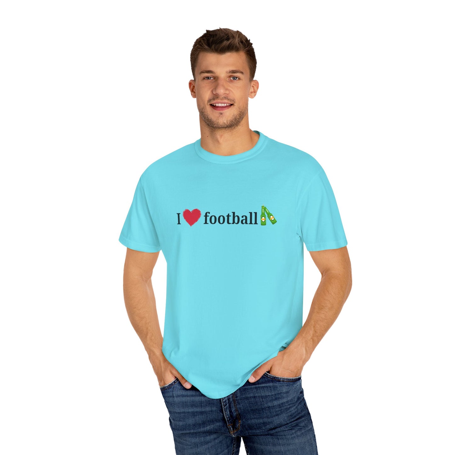 Unisex Football Love Tee - Casual Cotton T-Shirt, Gift for Sports Fans, Comfortable Daily Wear, Perfect for Game Days, Fun Summer Outfits - TRV