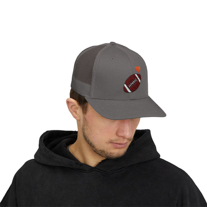 Football Love Snapback Trucker Cap, Sports Hat, Gift for Sports Fans, Casual Wear, Outdoor Activities - TRV