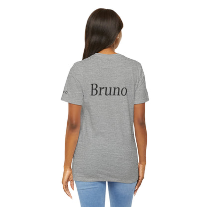 Unisex custom T-shirt by Printify with personalized design, soft fabric, and casual fit, shown in a front view.