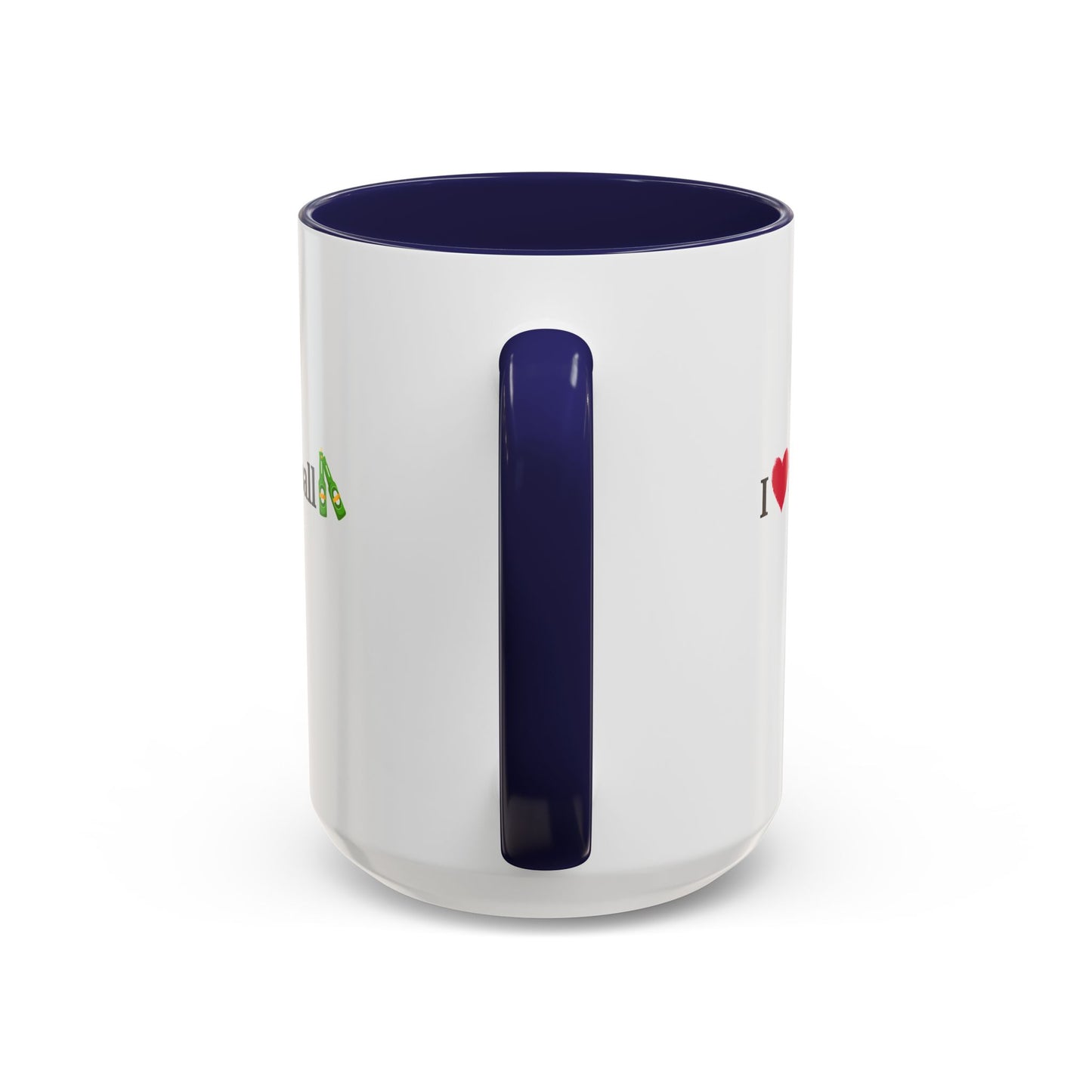 I Love Football Accent Coffee Mug, Perfect Gift for Sports Lovers, Football Enthusiasts, Unique Mug for Game Days, Home or Office Decor - TRV