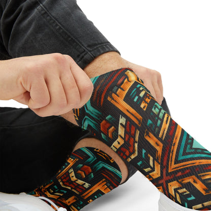 Southwestern Aztec Pattern Socks | Geometric Tribal Print