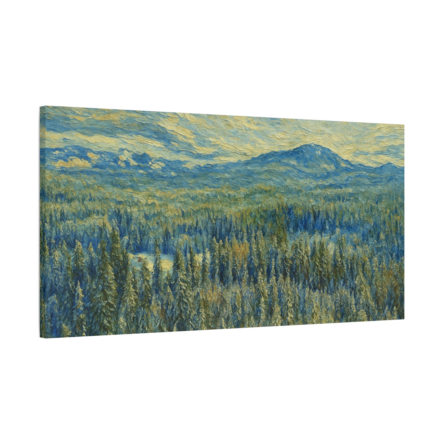 Scenic Landscape Canvas Print, Rustic Home Decor, Wall Art for Nature Lovers, Gift for Art Enthusiasts, Serene Forest Artwork - TRV