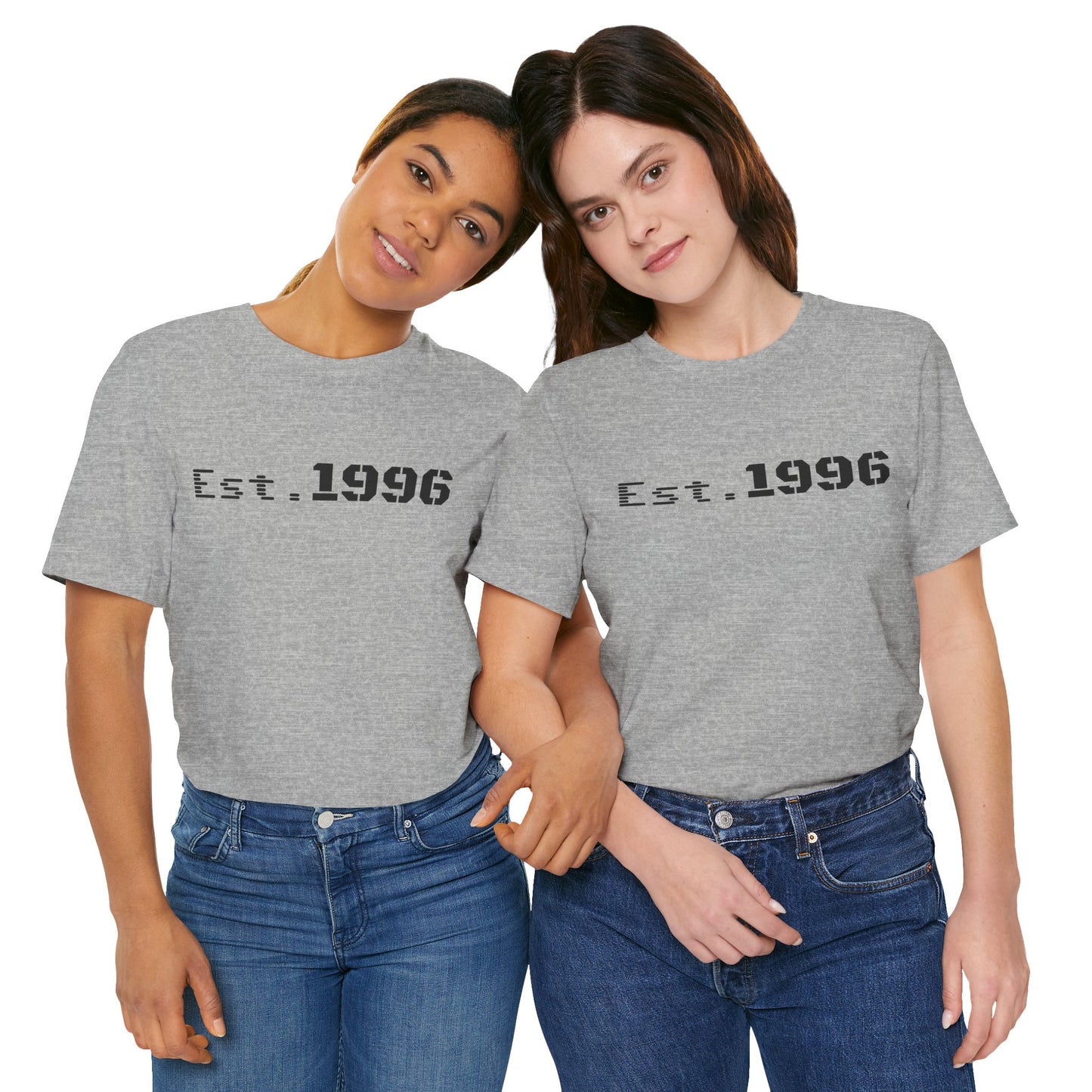 Vintage Est. 1996 T-shirt by Printify featuring a classic design, perfect for birthday gifts and casual wear.