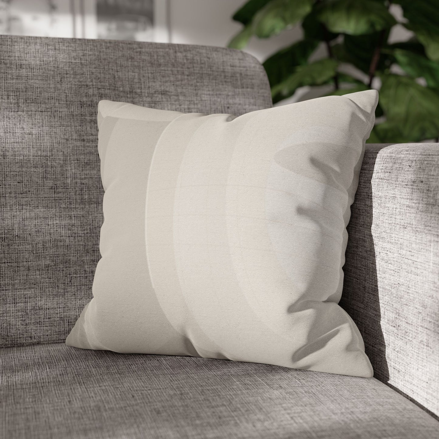 Neutral Abstract Swirl Pillowcase | Square Pillowcase, Spun Polyester