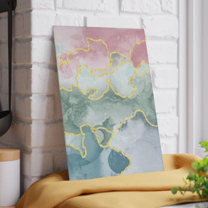 Pastel Marble Gold Vein Glass Cutting Board - view 12