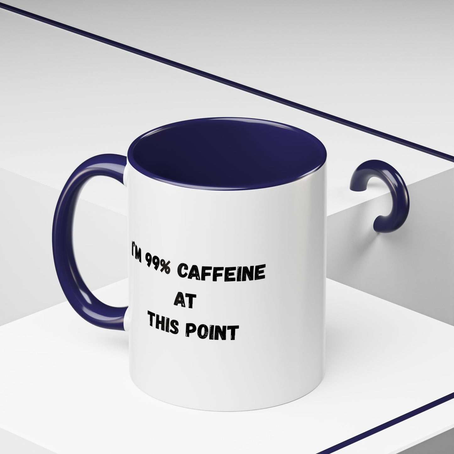 I'm 99% Caffeine Coffee Mug - Funny Gift for Coffee Lovers, Black Accent Mug, Office Humor, Caffeine Addict, Birthday Gift