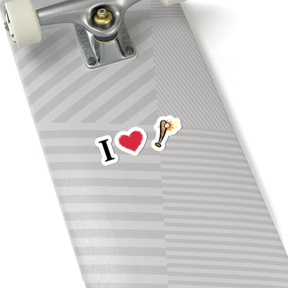 I Love Pencil Kiss-Cut Stickers, Cute Laptop Decals, School Supplies, Teacher Gifts, Office Decor, Fun Craft Projects - TRV