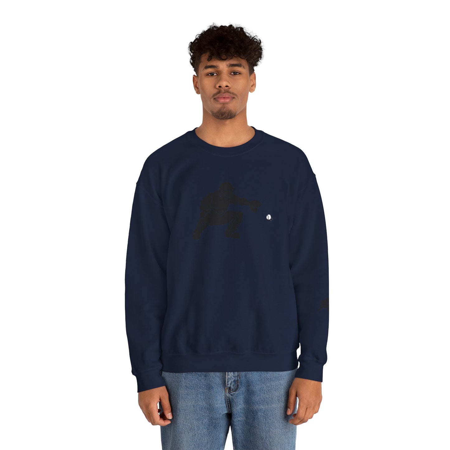 Baseball Catcher Crewneck Sweatshirt | Unisex Sports Apparel | Perfect for Game Days, Gifts, and Casual Wear | Baseball Lover's Gift - TRV