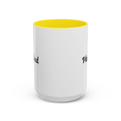 Black-handle Plant Dad coffee mug with plant illustrations, 11oz, perfect for plant lovers and gift-giving.