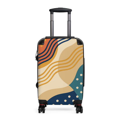 Abstract Waves Carry-On Suitcase — Colorful Modern Travel Luggage
