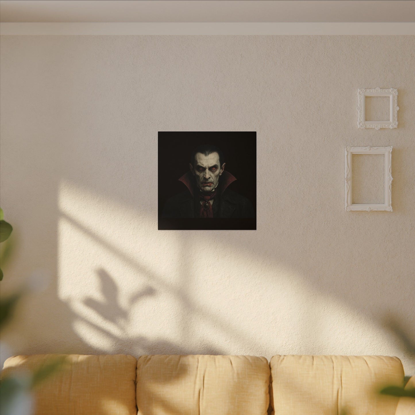 Vampire Portrait Canvas Wall Art – Gothic Dracula Matte Stretched Print
