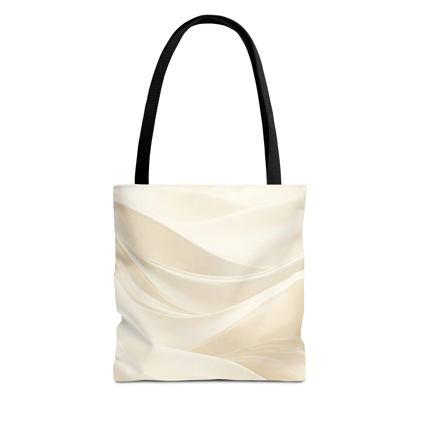Cream Abstract Waves Tote Bag | Neutral Swirl Pattern