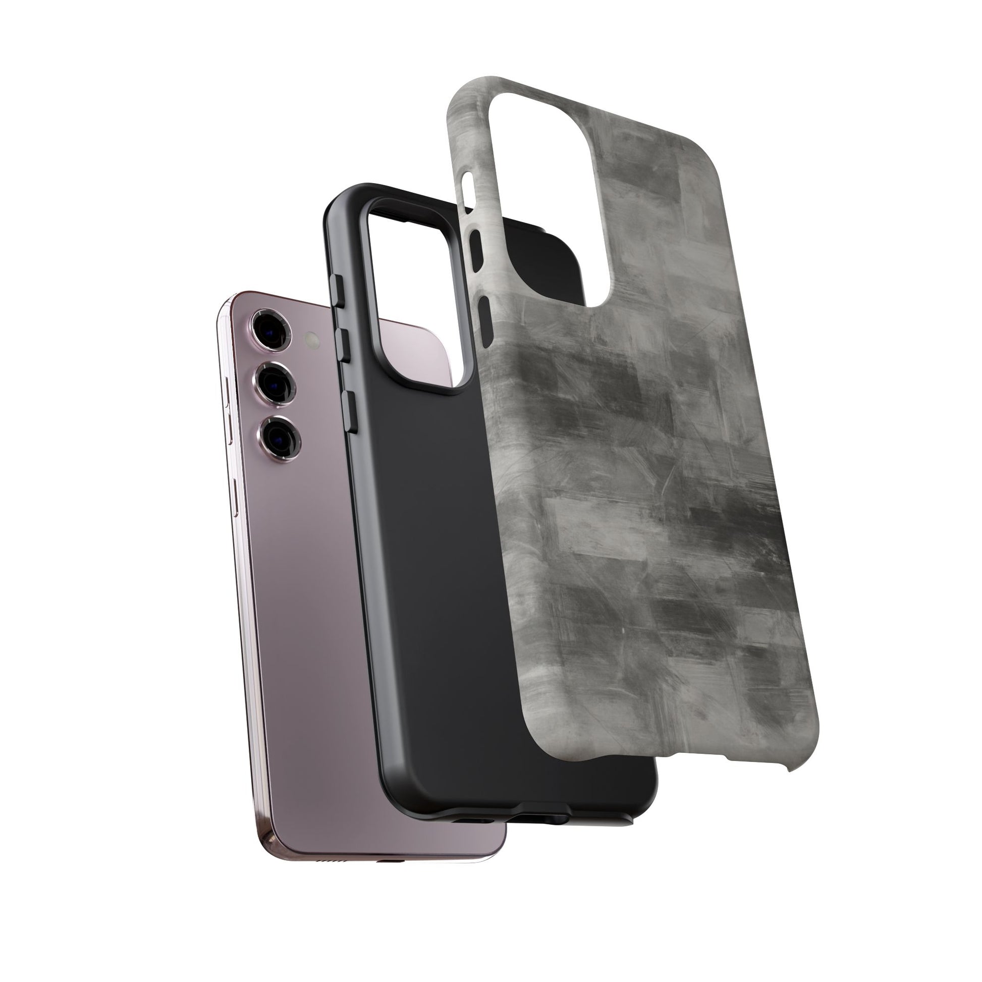 Abstract gray grid phone case for iPhone by Printify, featuring a tough protective design and modern geometric pattern.