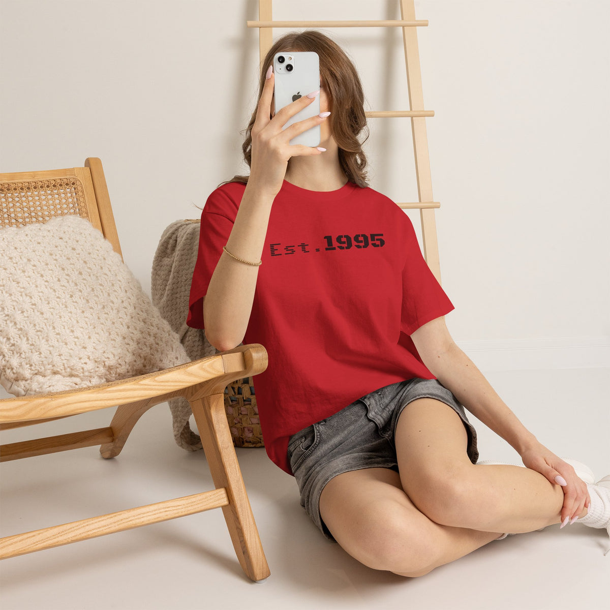 Vintage minimalist Est. 1995 T-shirt by Printify, featuring a simple design celebrating the birth year on a casual tee.