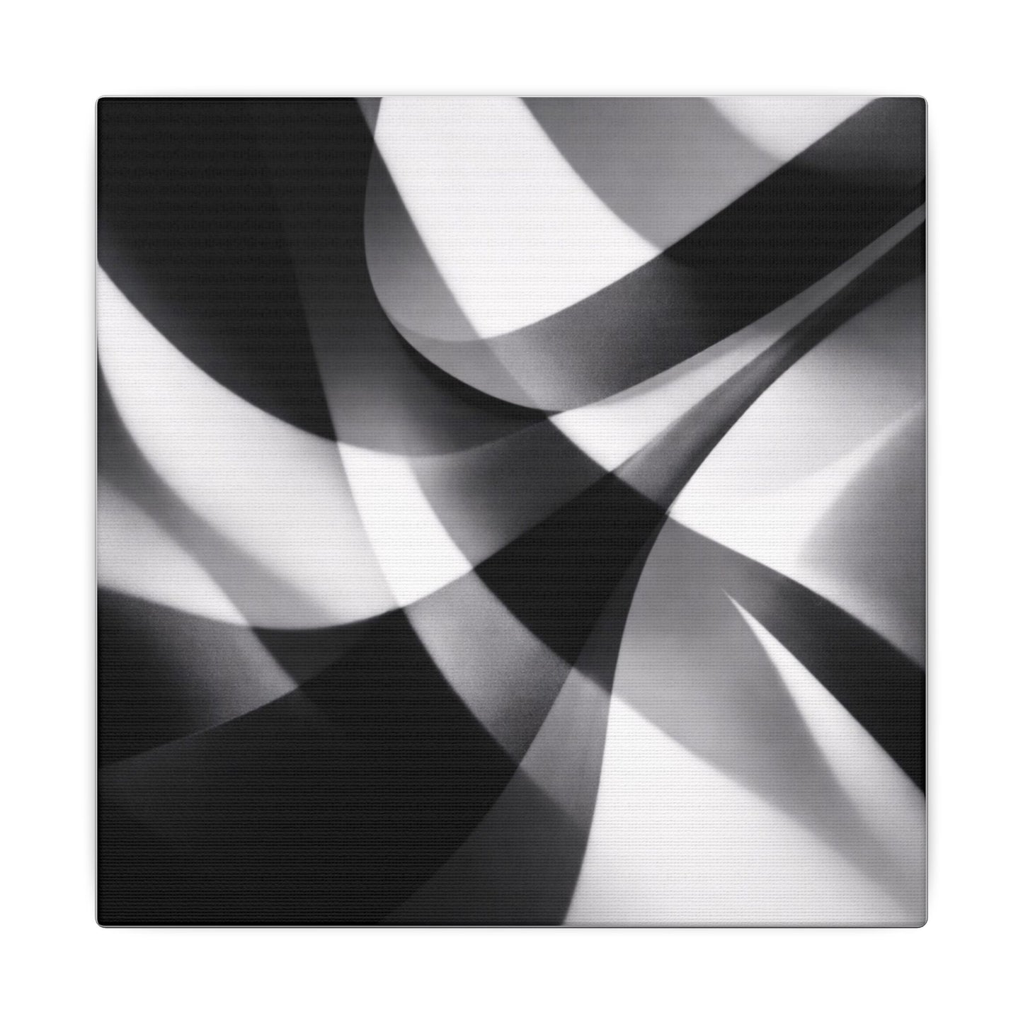 Abstract Black and White Swirl Matte Canvas