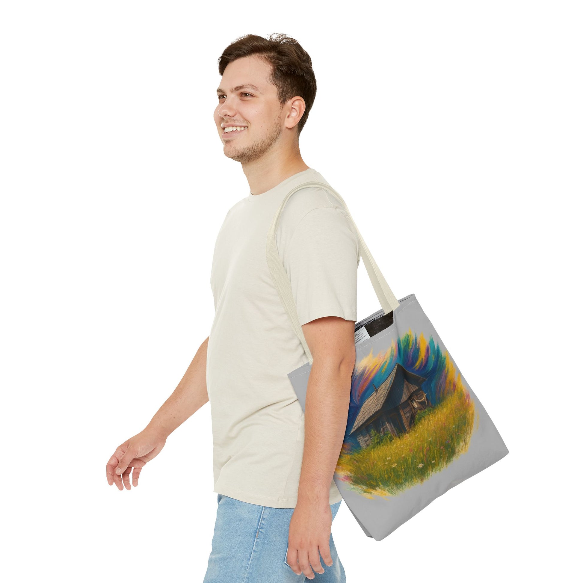Rustic Charm Tote Bag | Boho Bag | Eco-Friendly Custom Design | Nature Lover Gift | Canvas Purse | Casual Carryall - TRV