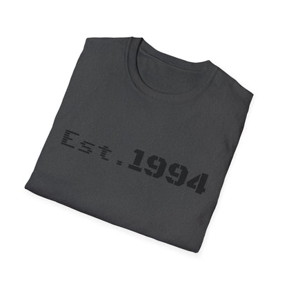 Vintage 1994 Est. graphic T-shirt by Printify featuring retro born in 1994 design on soft cotton fabric