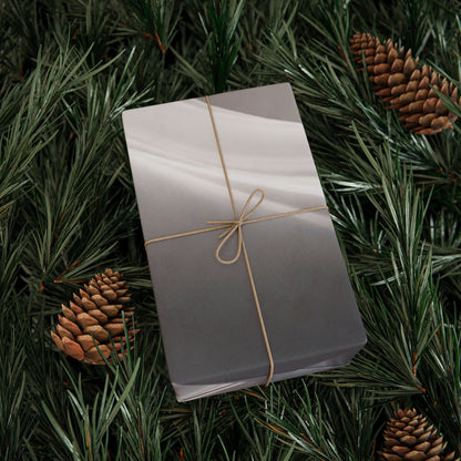 Silver marble swirl wrapping paper with abstract metallic design, perfect for gift wrapping and decorative packaging.