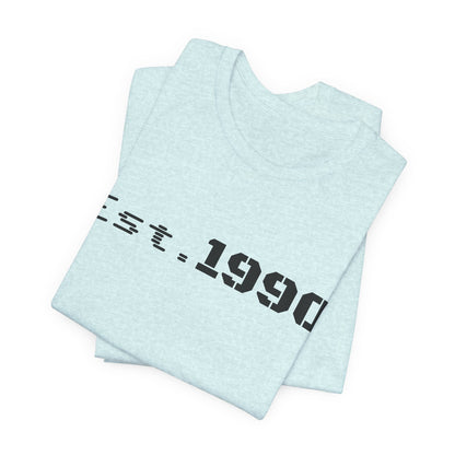 Vintage Est. 1990 T-Shirt by Printify featuring bold print and classic fit, perfect for celebrating a birth year.