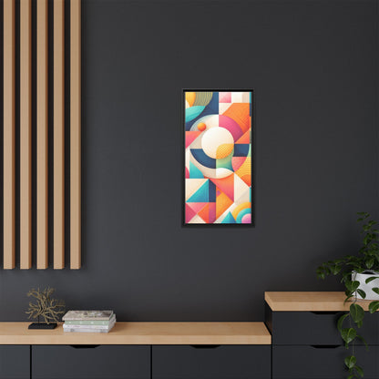 Colorful Geometric Abstract Art Matte Canvas Framed