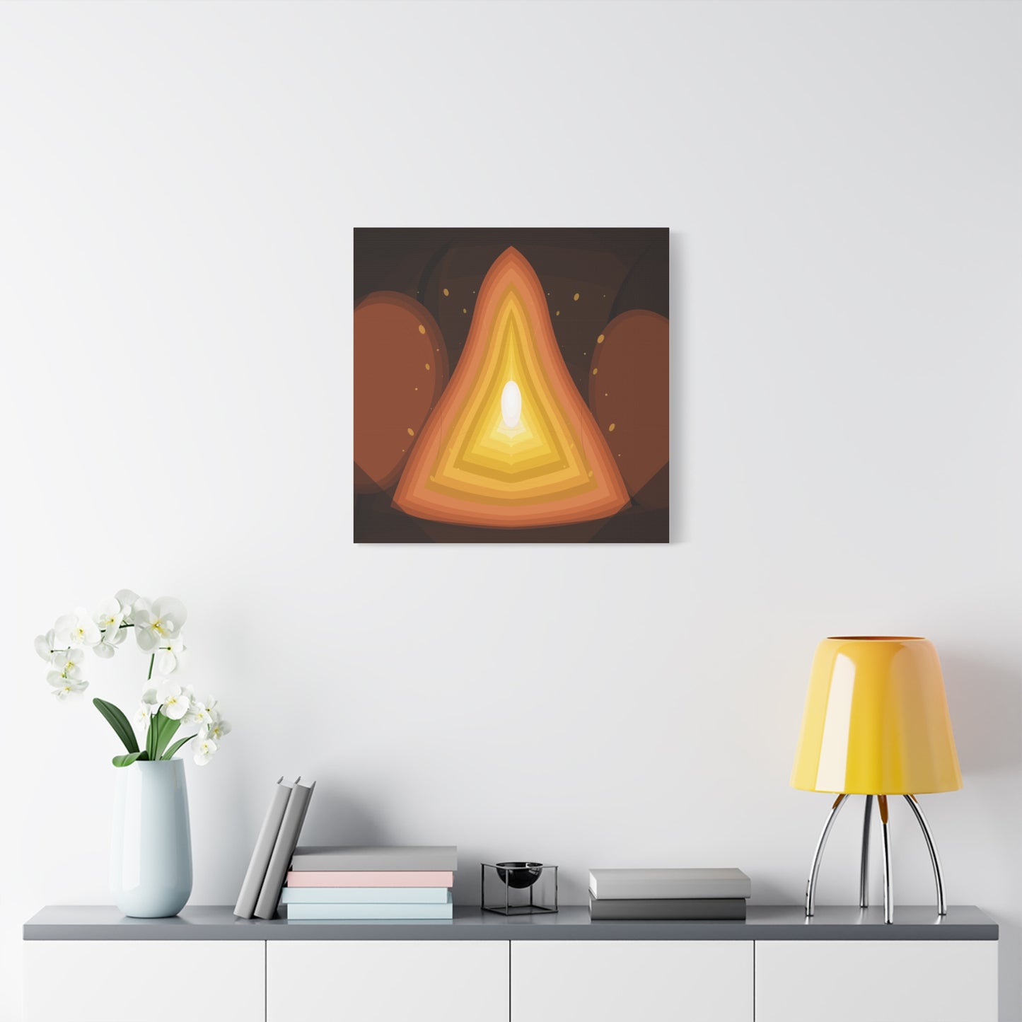Concentric Fire Furnace Cross-Section Matte Canvas