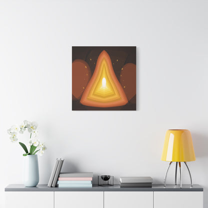 Concentric Fire Furnace Cross-Section Matte Canvas