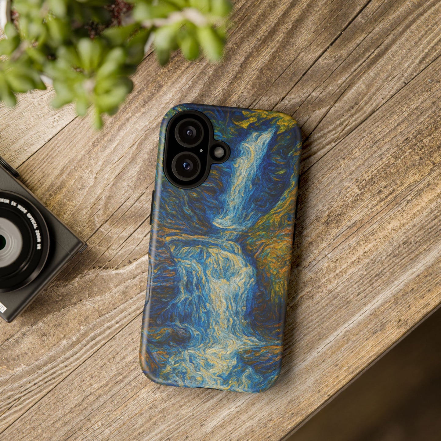 Artistic Phone Case - Waterfall Design, Unique Gift, Phone Accessory, Nature Lover, Original Artwork - TRV